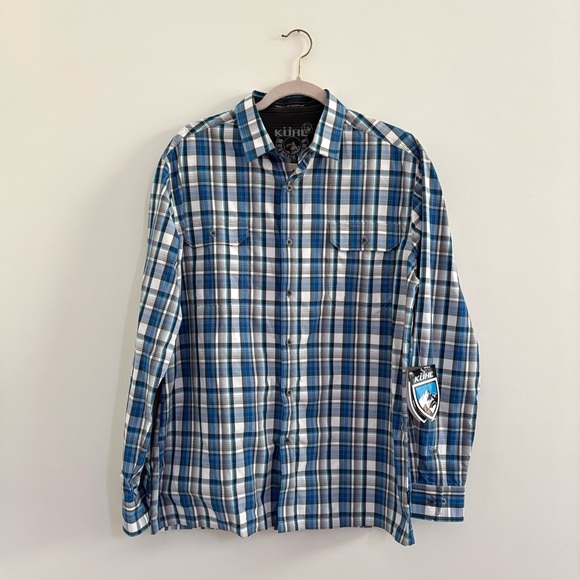 NEW KUHL Response Lite Long Sleeve Shirt In Storm Blue Sz Large - Picture 1 of 4